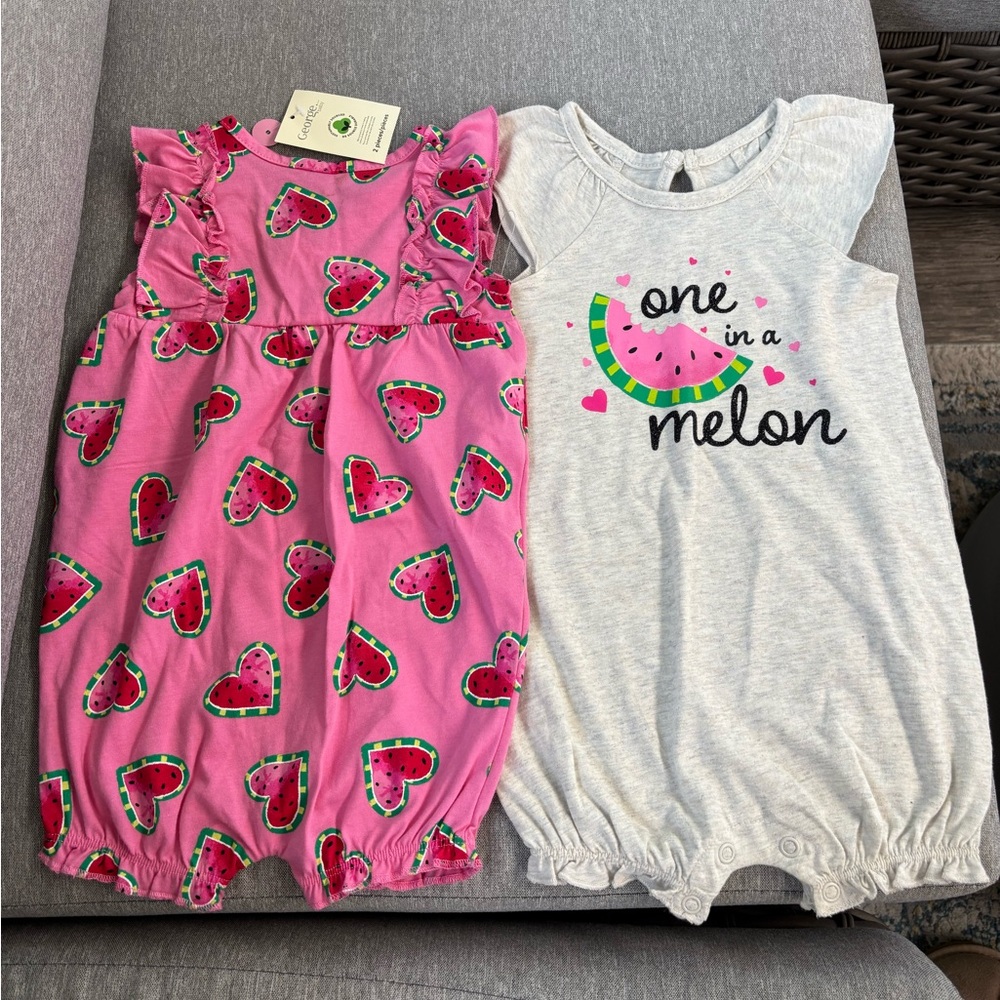 George Pink and Gray Kids One Pieces